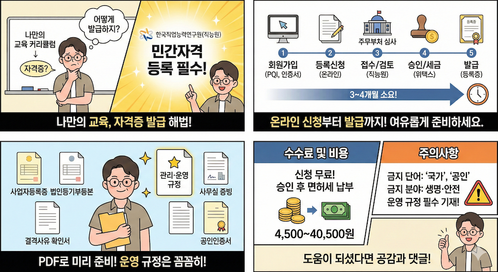 민간자격증 등록, 한눈에 보는 절차·서류·비용 총정리
